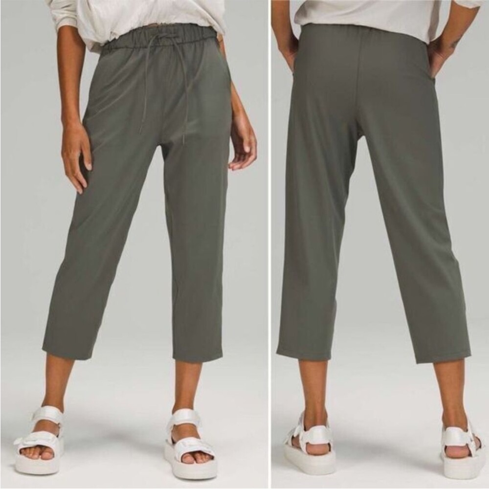 Lululemon Keep Moving Crop 23" Gray Sage